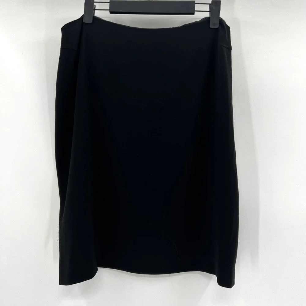 Anne Klein Black‎ Midi Skirt Women's Size 14 Zipper Closure Straight Skirt